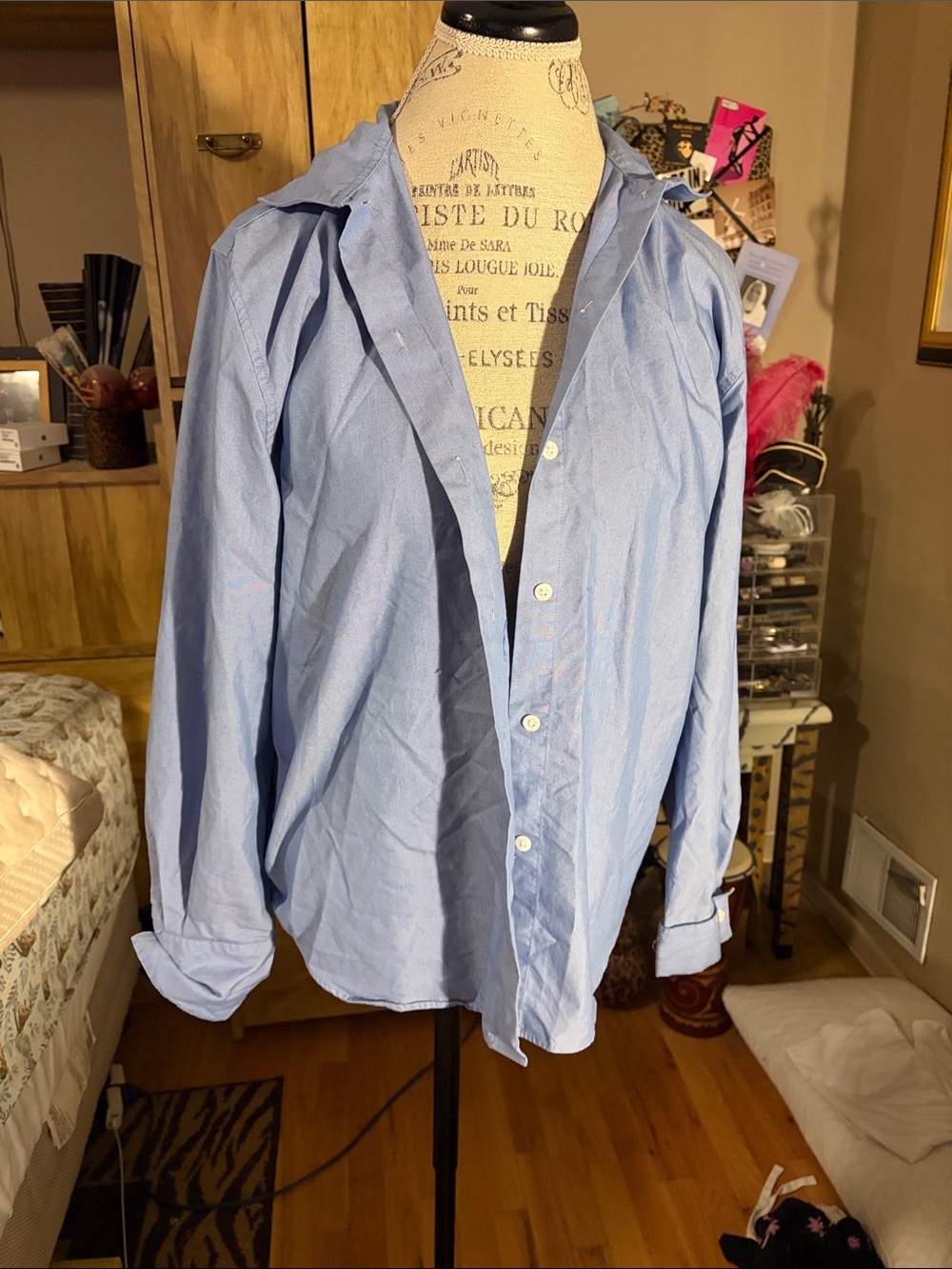 Light Blue Chelsea cambell Button-Up Shirt - 12